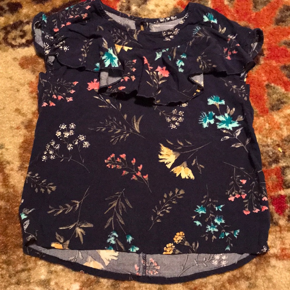 Sonoma 4T floral ruffled blouse